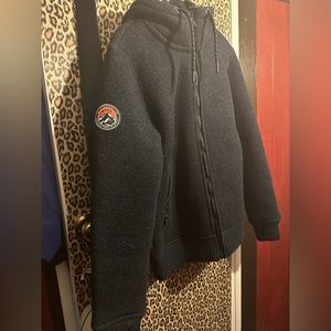 SuperDry knit bomber hoodie